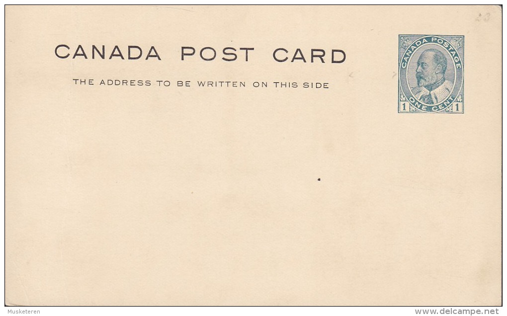 Canada Postal Stationery Ganzsache Entier 1c. Edward VII. Unused (2 Scans) - 1903-1954 Kings