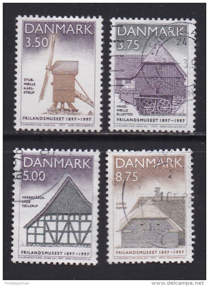 DENMARK, 1997, Used Stamp(s), Freilich Museum, MI 1146-1149, #10230, Complete - Used Stamps