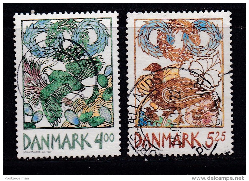 DENMARK, 1999, Used Stamp(s), Spring, MI 1207-1208, #10246, Complete - Used Stamps