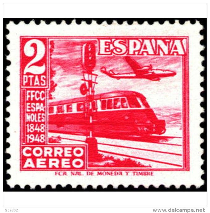 ES1039STV-LFT***1039STUR.España.Spain  Espagne. TRAN DIOESEL Y AVION LOCKHEED.URGENTE.1948. (Ed 1039**) - Exprès