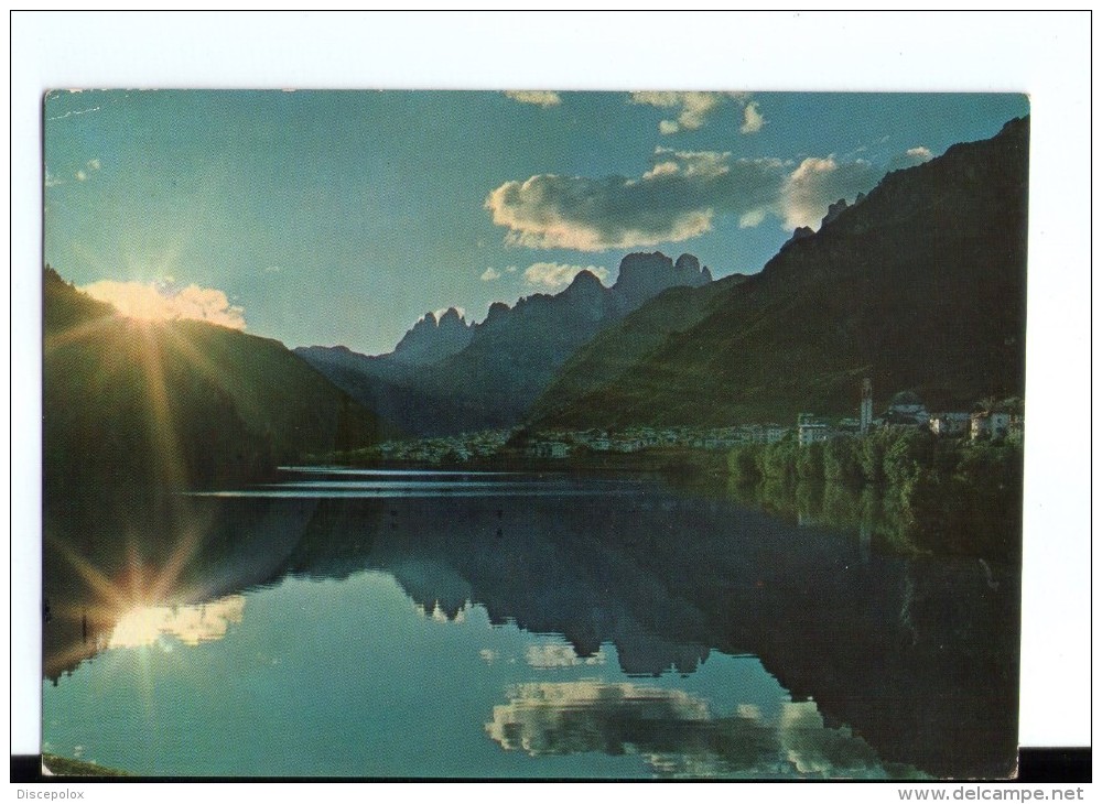 S295 Cartolina Del Veneto - Auronzo Di Cadore (Belluno) Tramonto, Sunset, Coucher _ VIAG. 1980 - Altri & Non Classificati