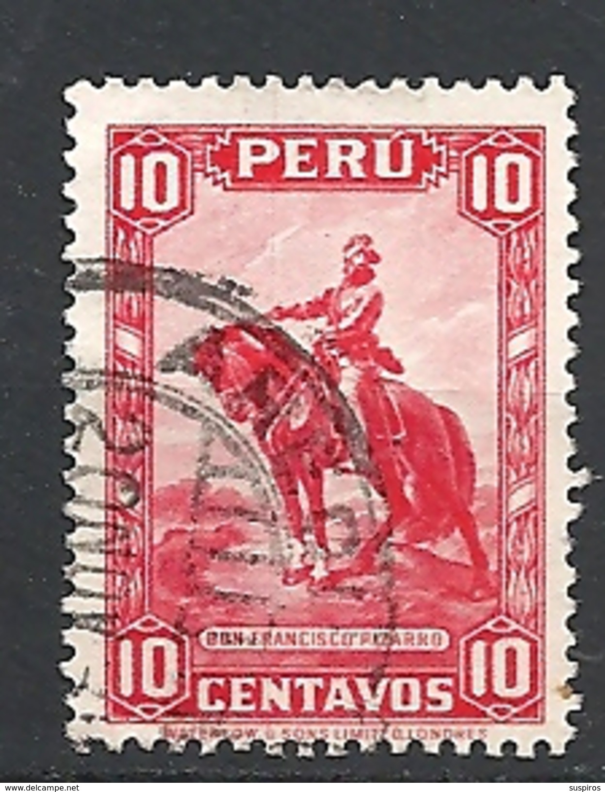 PERU    1934 Postage Stamps      USED  "Francisco Pizzaro" - Painting BY HERNANDEZ - Perú
