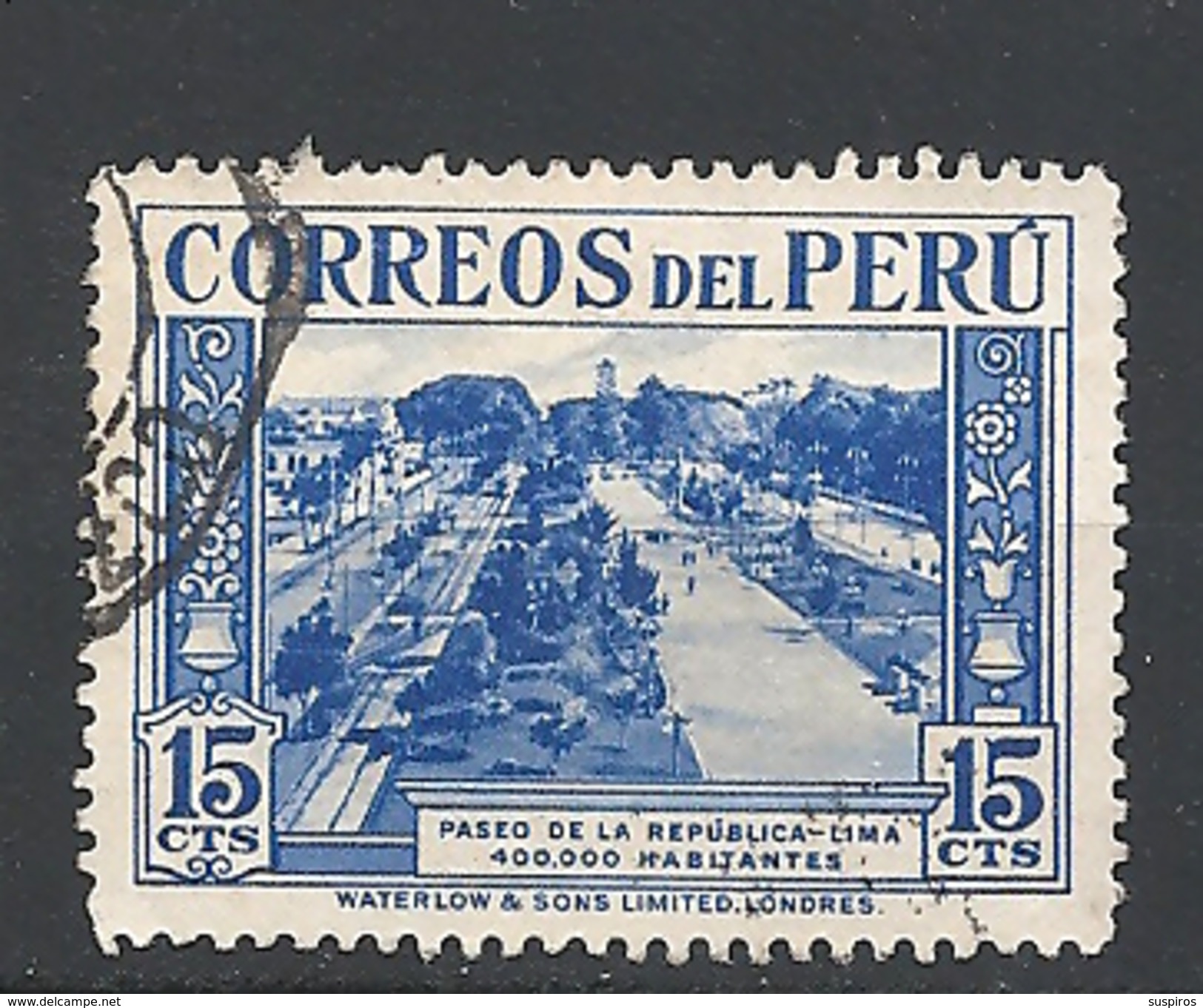 PERU   1936 Local Motives  PASEO DE LA REPUBLICA   USED - Peru