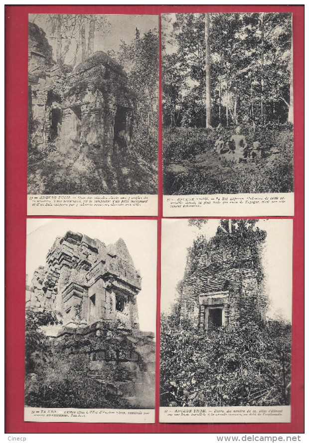 RARE SERIE DE 58 CPA SUR LE SITE D´ ANGKOR - n° 1 à 30, 32 à 38, 40 à 60 - SCAN DU LOT Beau plan