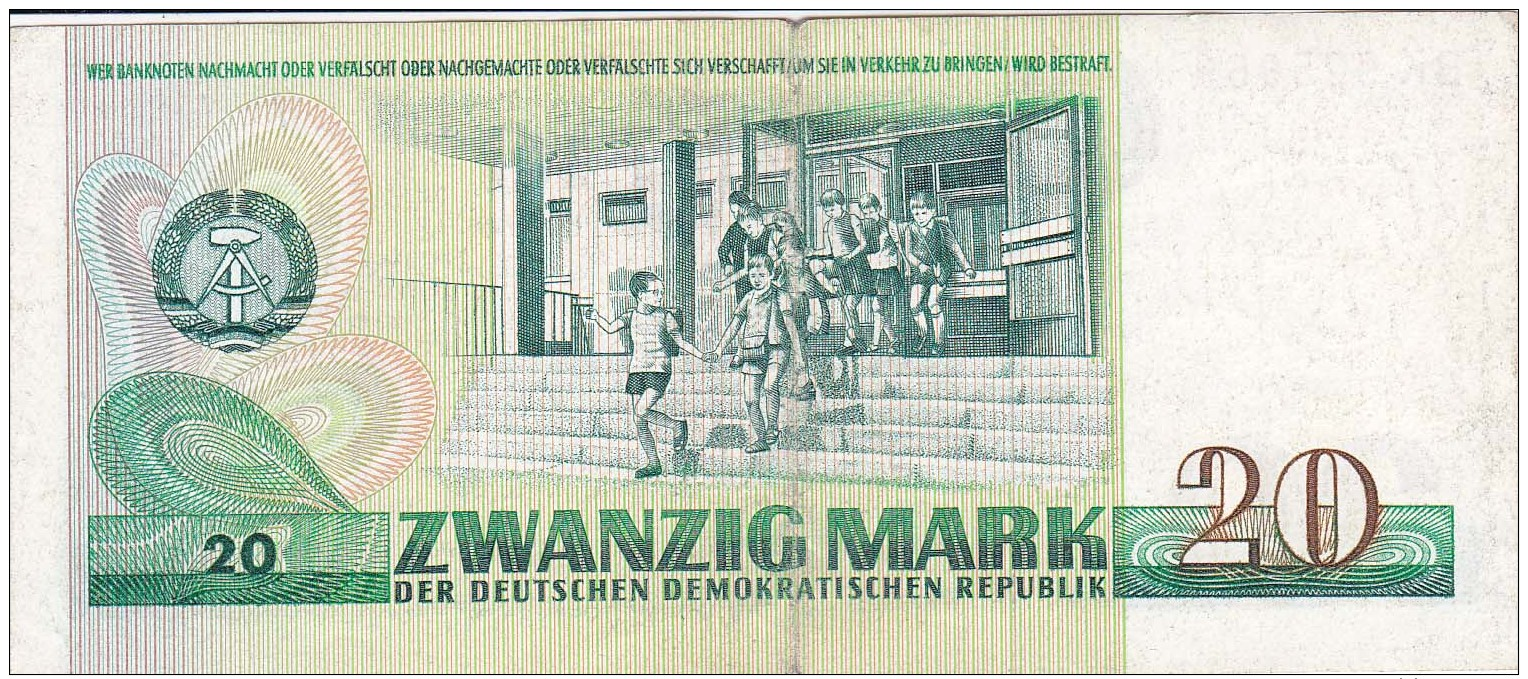 ALLEMAGNE - RDA - BILLET DE 20 MARK - 1975 - 20 Deutsche Mark