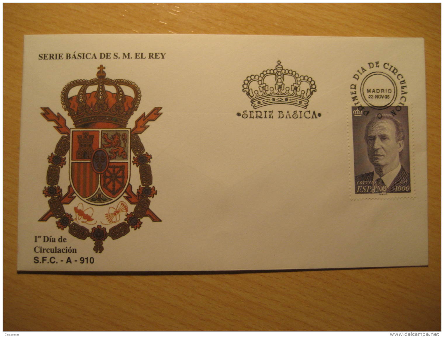 1995 Edifil 3403 (Cat. 2002: 12,50 Eur) Juan Carlos I Familia Real Royal Family Royalty SPD FDC Spain - FDC