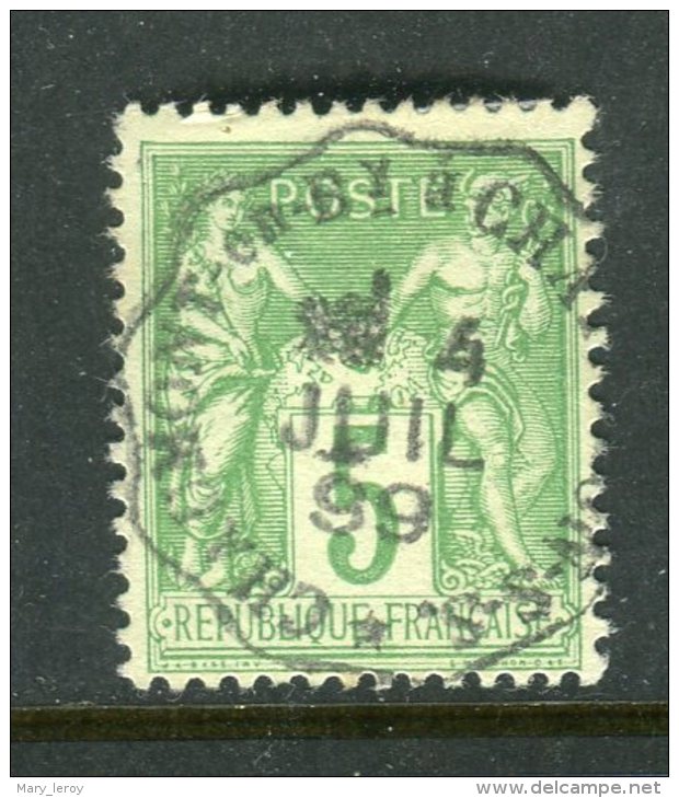 Superbe N° 106 Cachet Convoyeur Ligne - 1898-1900 Sage (Type III)