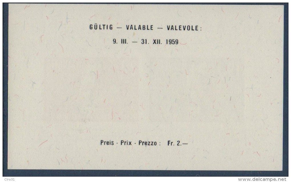 CH Bloc N° YT 16  ** MNH  Exposition Philatélique  De Saint-Gall  NABAG 1959 - Blocks & Kleinbögen