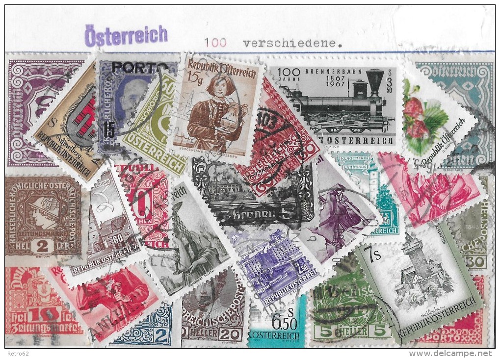 ÖSTERREICH &#8594; 100 Verschiedene Marken - Colecciones