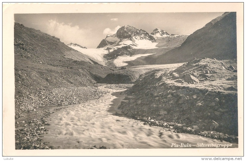 Piz Buin / Silvrettagruppe - Vom Stausee Aus Gesehen         1933 - Gaschurn