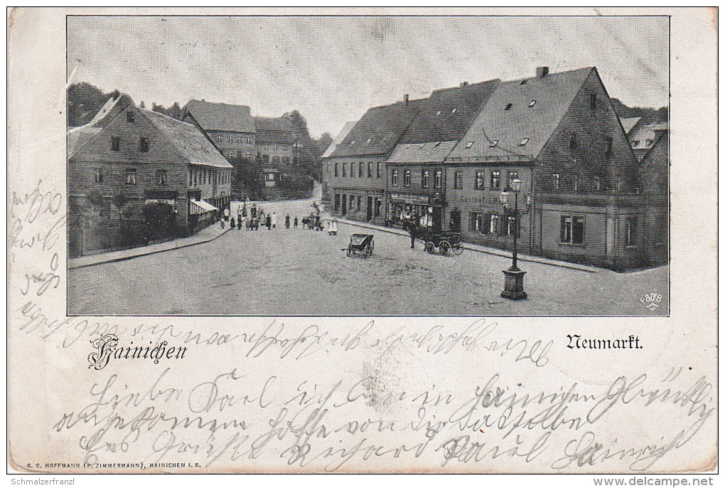 Litho AK Hainichen Neumarkt Gasthof Bei Frankenberg Rossau Striegistal Mittweida Berthelsdorf Eulendorf Bockendorf - Hainichen