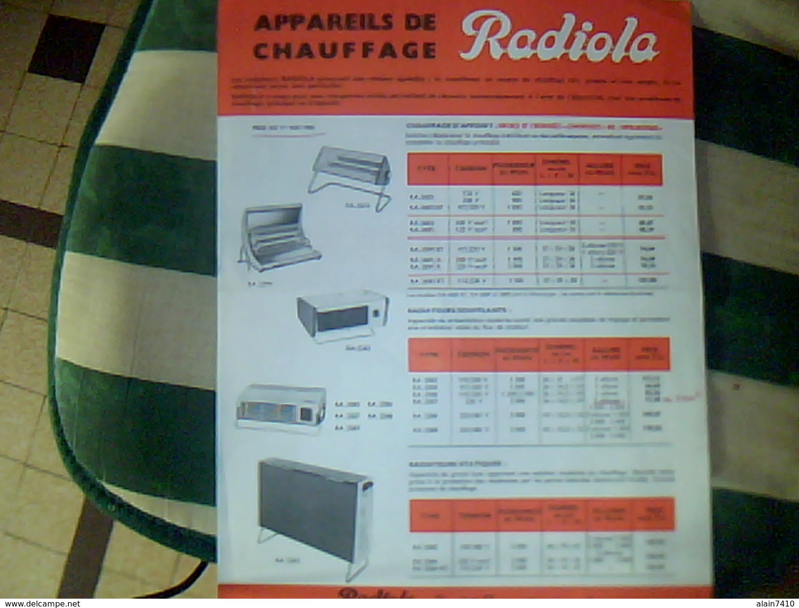 Publicite Radiola Chauffage Radiateur Annee 1966 Tract - Pubblicitari