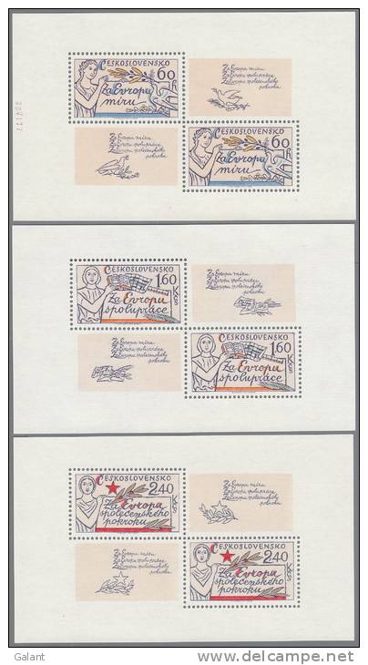 CSSR 1977 Kleinbogen Mi. 2407 -09 Postfrisch MNH** - Blocchi & Foglietti