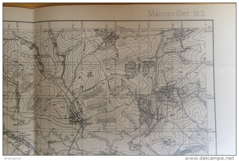 Carte Allemande Feld. Verm. Abt 2 Strassburg Avant 1914 1/25000e MANONVILLER - Topographical Maps