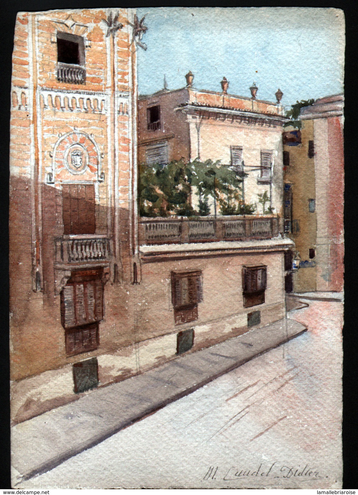 AQUARELLE 193 X 280 Mm, ARTISTE: MATHILDE CAUDEL DIDIER ( BENEZIT ), VALENCE,1903 - Aquarelles