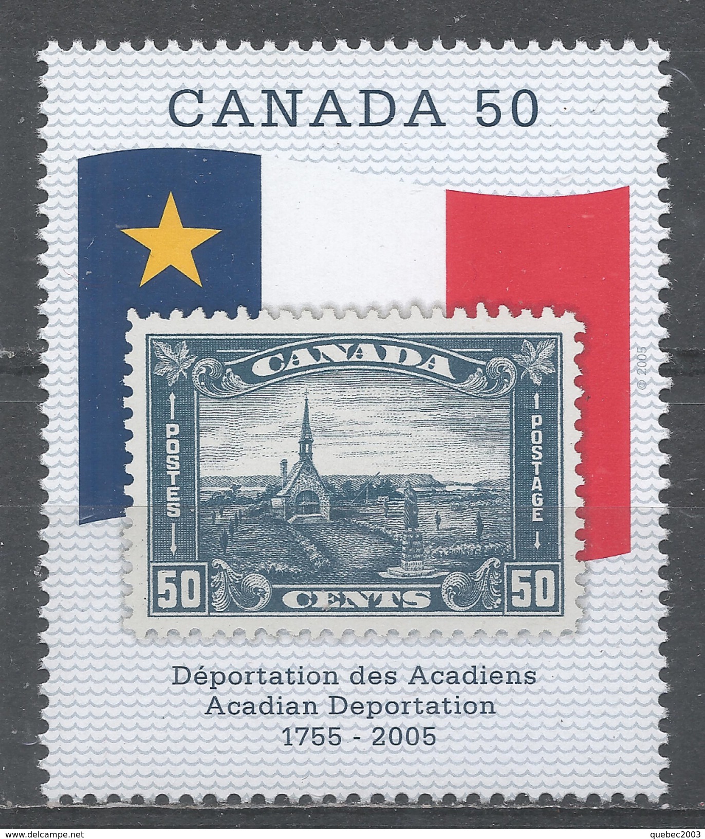 Canada 2005. Scott #2119 (MNH) Acadian Deportation, 250th Anniv.  *Complete Issue* - Neufs