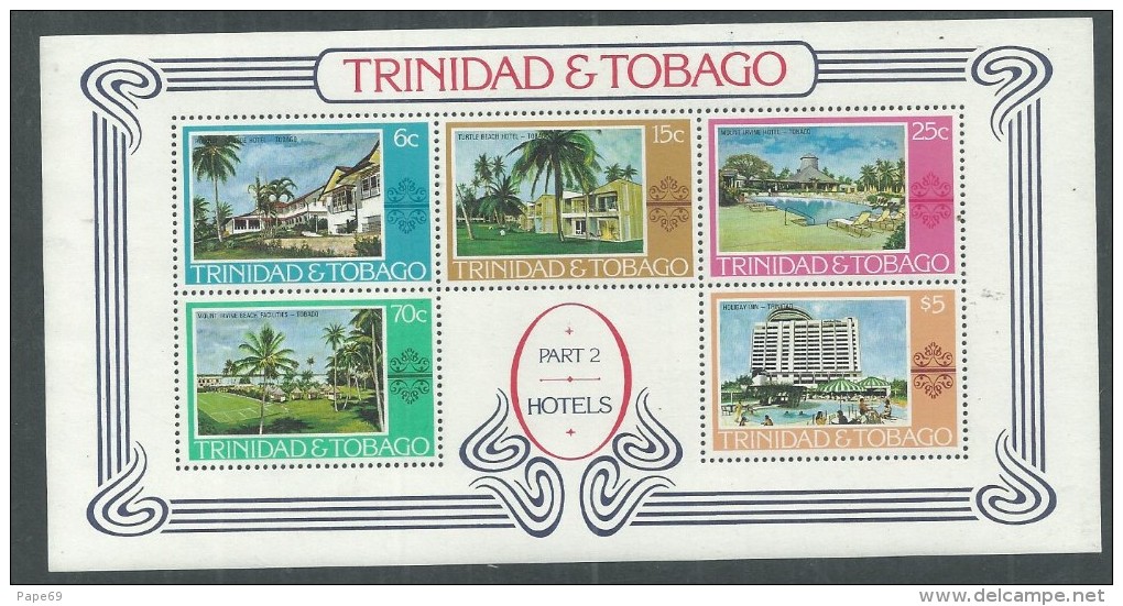 Trinité Et Tobago BF N°22 XX Série Courante ( II ) : Hötels, Le Bloc Sans Charnière, TB - Trinidad & Tobago (1962-...)