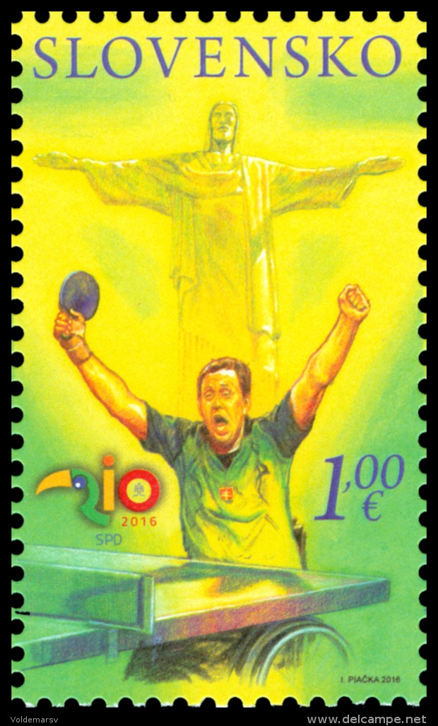 Slovakia 2016 Mih. 795 Paralympic Games In Rio. Table Tennis MNH ** - Neufs