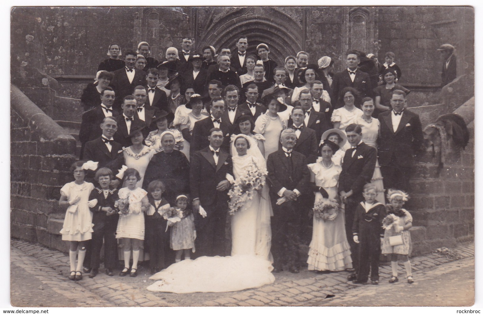 Ancienne Carte Photo Mariage Noces France Bretagne Finistère - Anonyme Personen