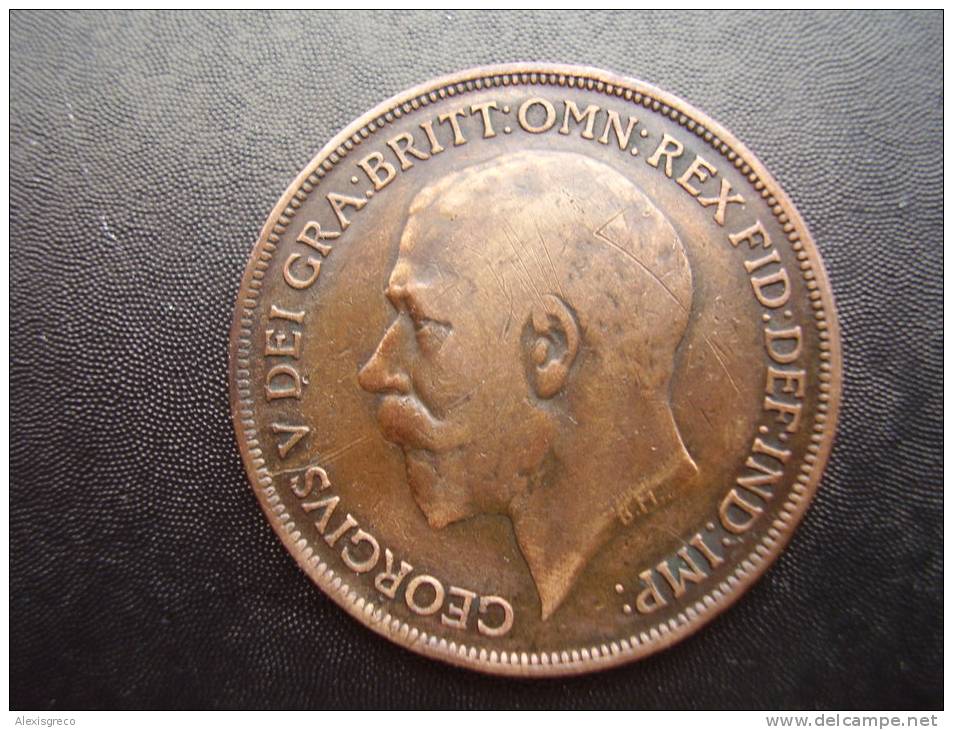 Great Britain 1930 GEORGE V  ONE PENNY  USED FAIR CONDITION.(HG35) - Other & Unclassified