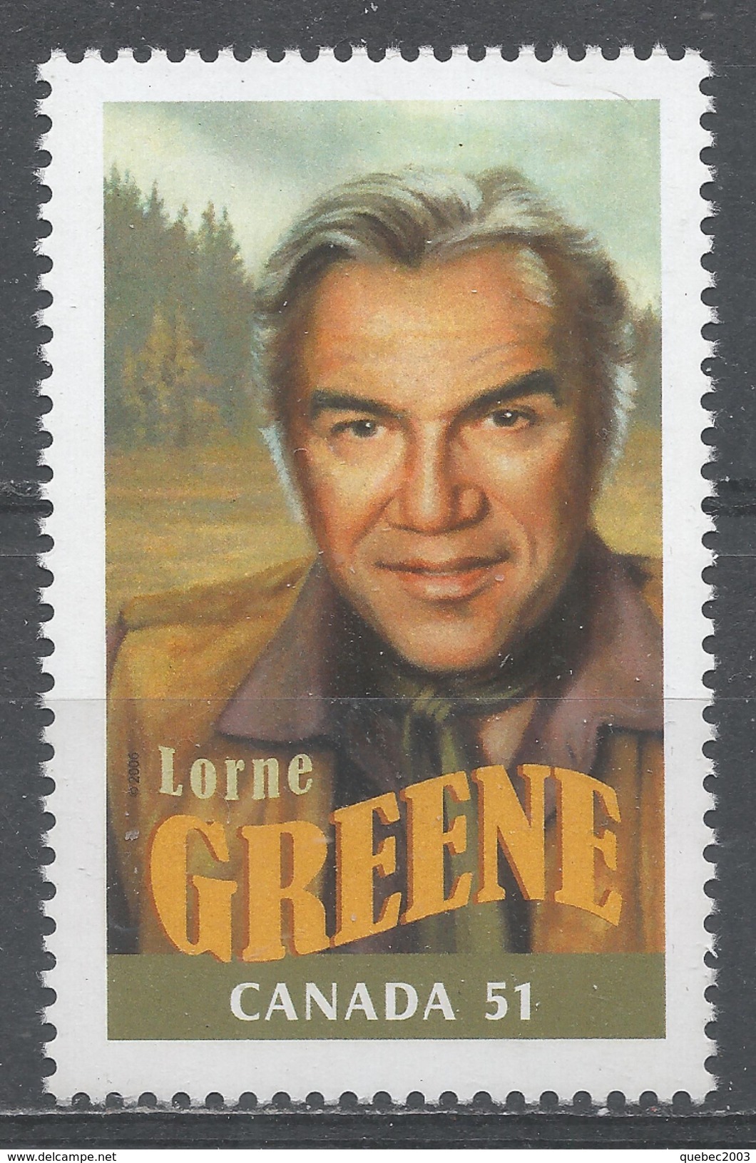 Canada 2006. Scott #2153c (MNH) Canadians In Hollywwod: Lorne Greene (1915-87) - Unused Stamps
