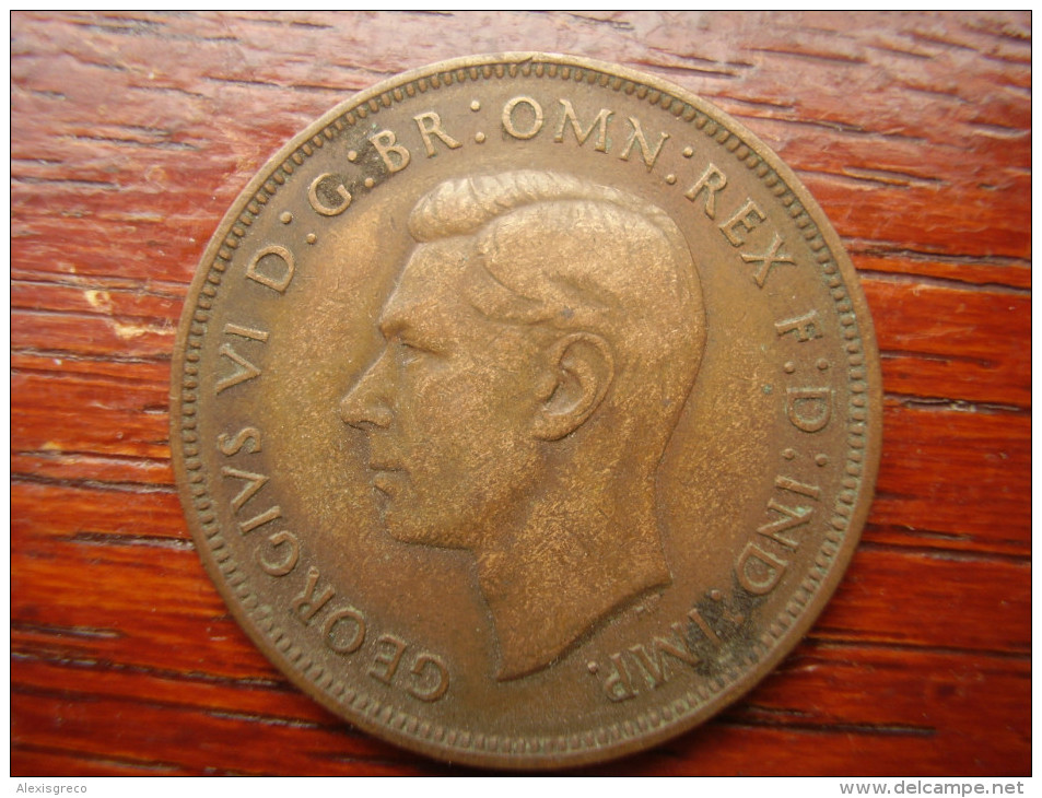Great Britain 1937 GEORGE VI  ONE PENNY  USED FAIR CONDITION.(HG38) - Other & Unclassified