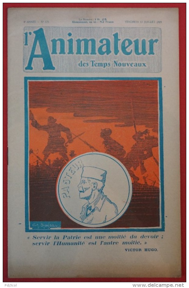 L'animateur Des Temps Nouveaux - 4ème Année N°175, 12 Juillet 1929; Illustré Par Boirau - 1900 - 1949