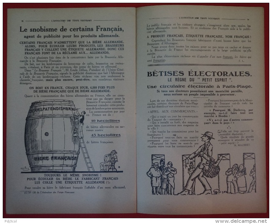 L'animateur Des Temps Nouveaux - 4ème Année N°175, 12 Juillet 1929; Illustré Par Boirau - 1900 - 1949