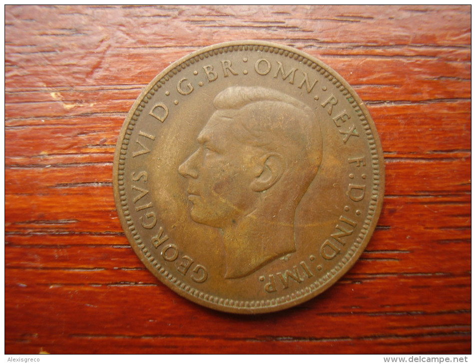 Great Britain 1938 GEORGE VI  ONE PENNY  USED FAIR CONDITION.(HG39) - Other & Unclassified