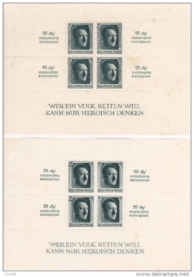 Allemagne Blocs N°10 Et N° 11 Timbres Neufs Avec Charnière - Blocks & Kleinbögen