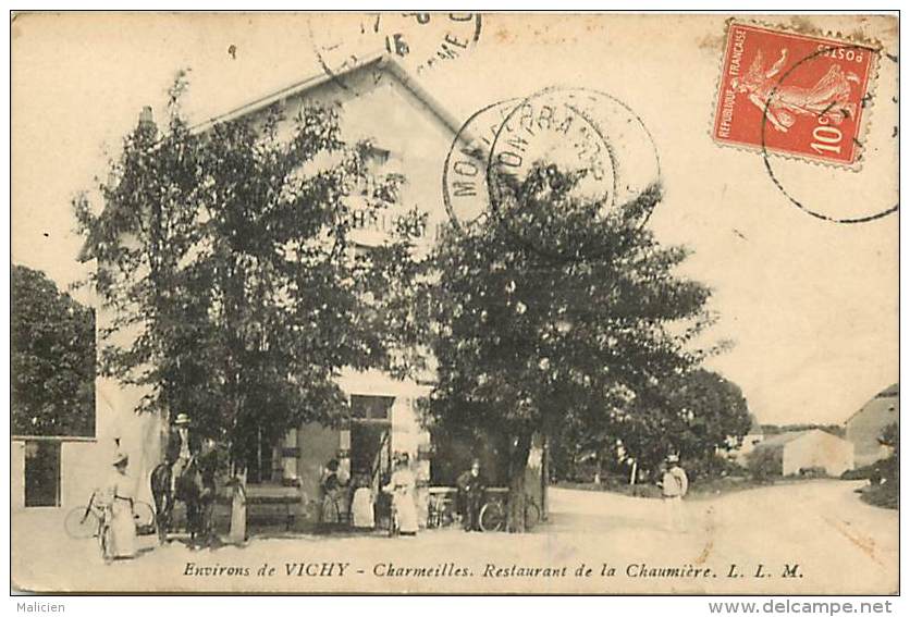 -ref M462- Allier - Charmeilles - Environs De Vichy - Restaurant De La Chaumiere - Restaurants - Carte Bon Etat - - Altri & Non Classificati