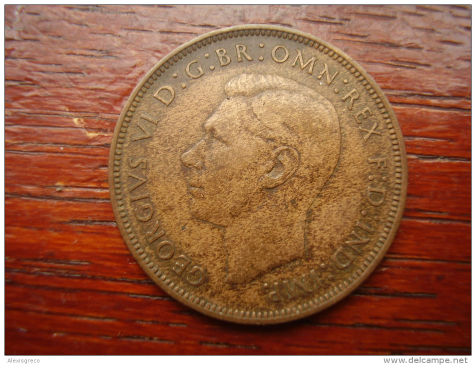 Great Britain 1947 GEORGE VI  ONE PENNY  USED FAIR CONDITION.(HG40) - Other & Unclassified