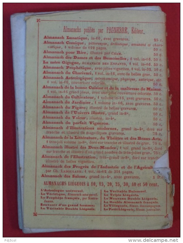 ALMANACH COMIQUE Pittoresque, Drolatique, Critique Et Charivarique Illustré Par Cham Et Darjou, 1863, 22me Année - 1801-1900