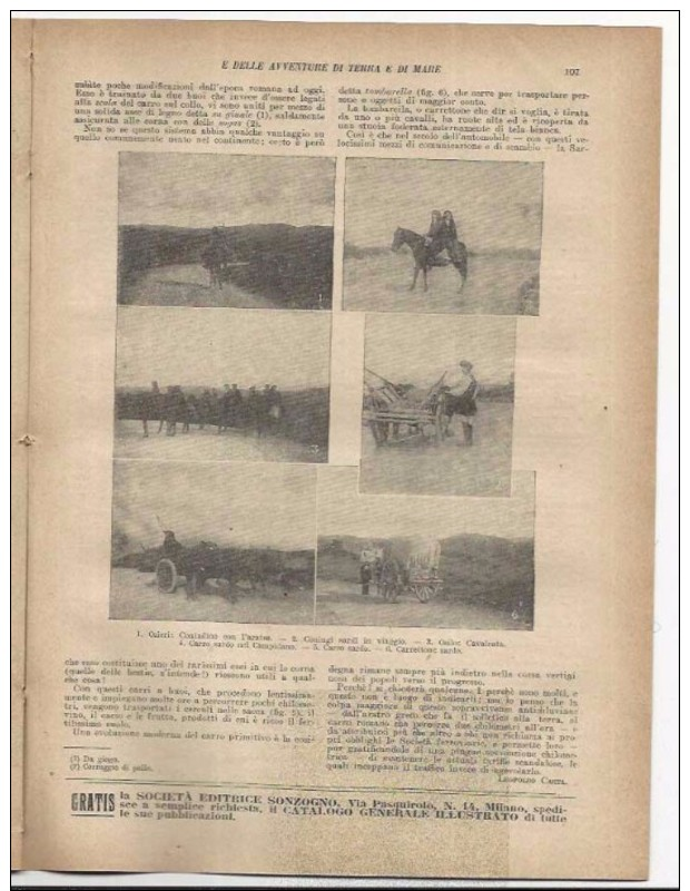 Rivista Del 1910 SARDEGNA Ozieri  Osilo Campidano Etc. - Ante 1900