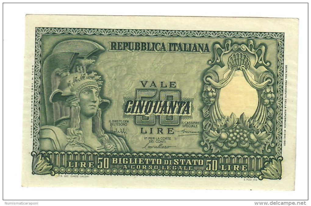 50 LIRE ITALIA ELMATA SPL  LOTTO 1414 - 50 Lire