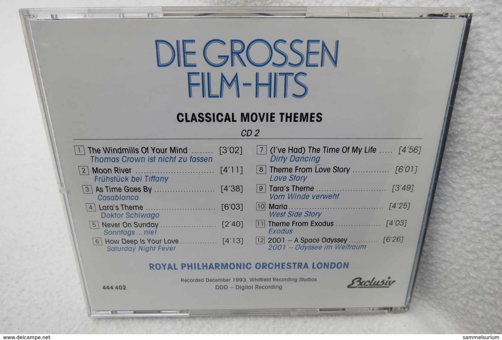 CD "Die Grossen Film-Hits" Classical Movie Themes, Royal Philharmonic Orchestra London - Filmmusik