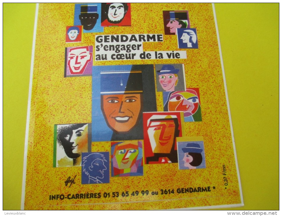 Militaire/Gendarmerie/S'engager Au Coeur De La Vie /Info Carriére/ 1985-1990     ACOL105 - Stickers