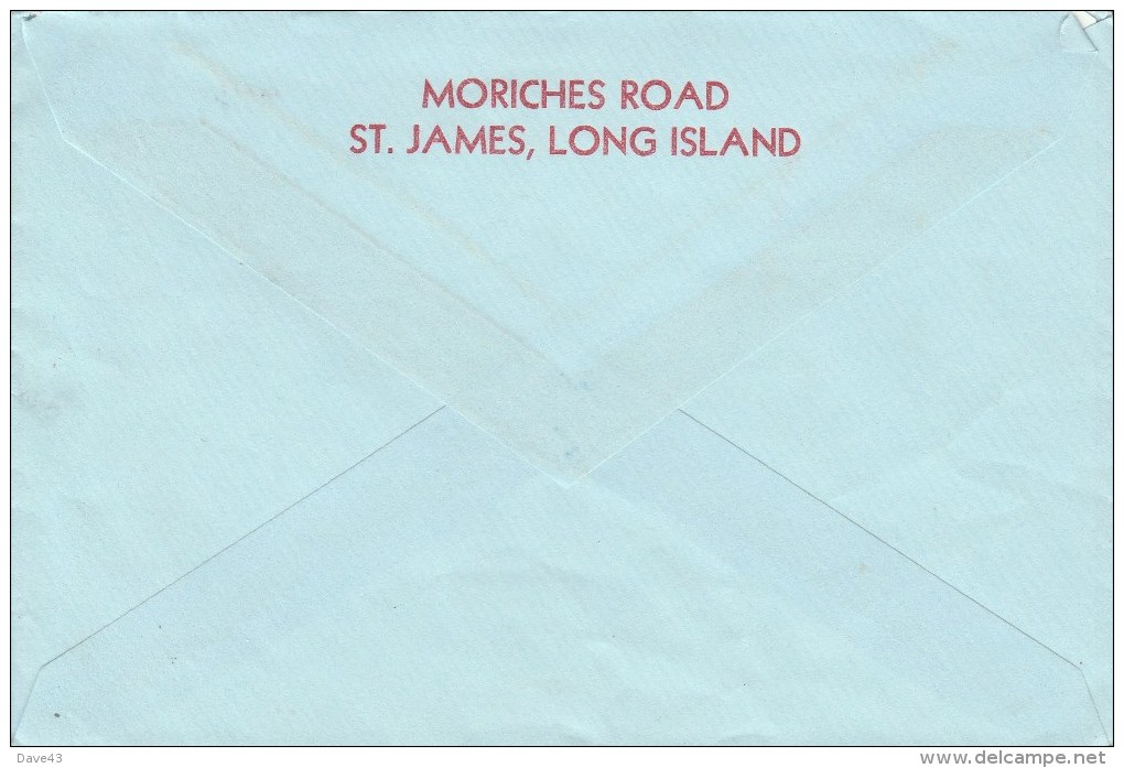 1953 Airmail Cover Long Island To Scotland UK  15c Airmail Stamp St James Duplex Cancel - 1c. 1918-1940 Covers
