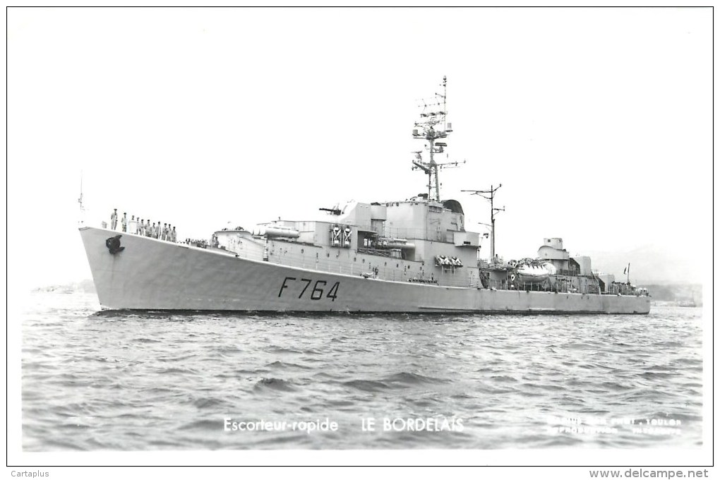 ESCORTEUR RAPIDE LE BORDELAIS PHOTOGRAPHE TOULON MARIUS BAR MARINE NAVIRE DE GUERRE PAQUEBOT BOAT TRANSPORT BATEAU - Guerra