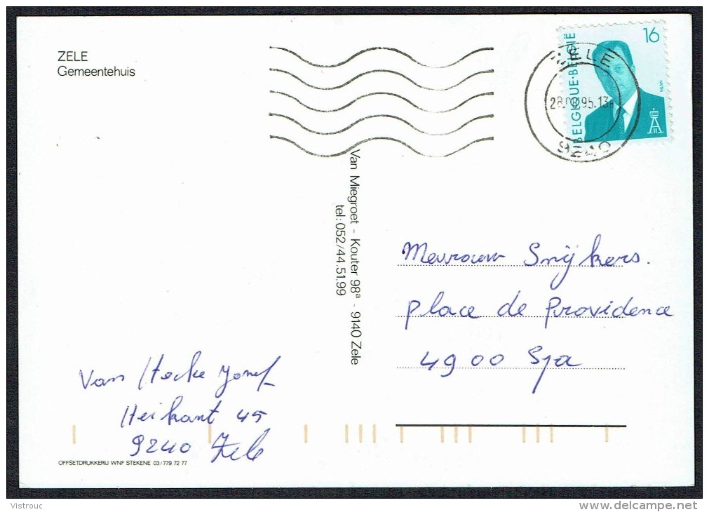 ZELE - Gemeentehuis - Maison Communale - Circulé - Circulated - Gelaufen - 1995. - Zele