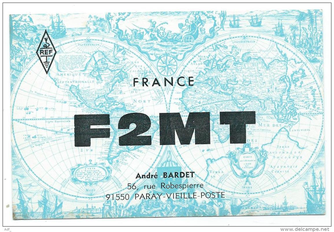 CARTE QSL FRANCE F2MT, RADIO AMATEUR, PARAY VIEILLE POSTE - Radio Amateur
