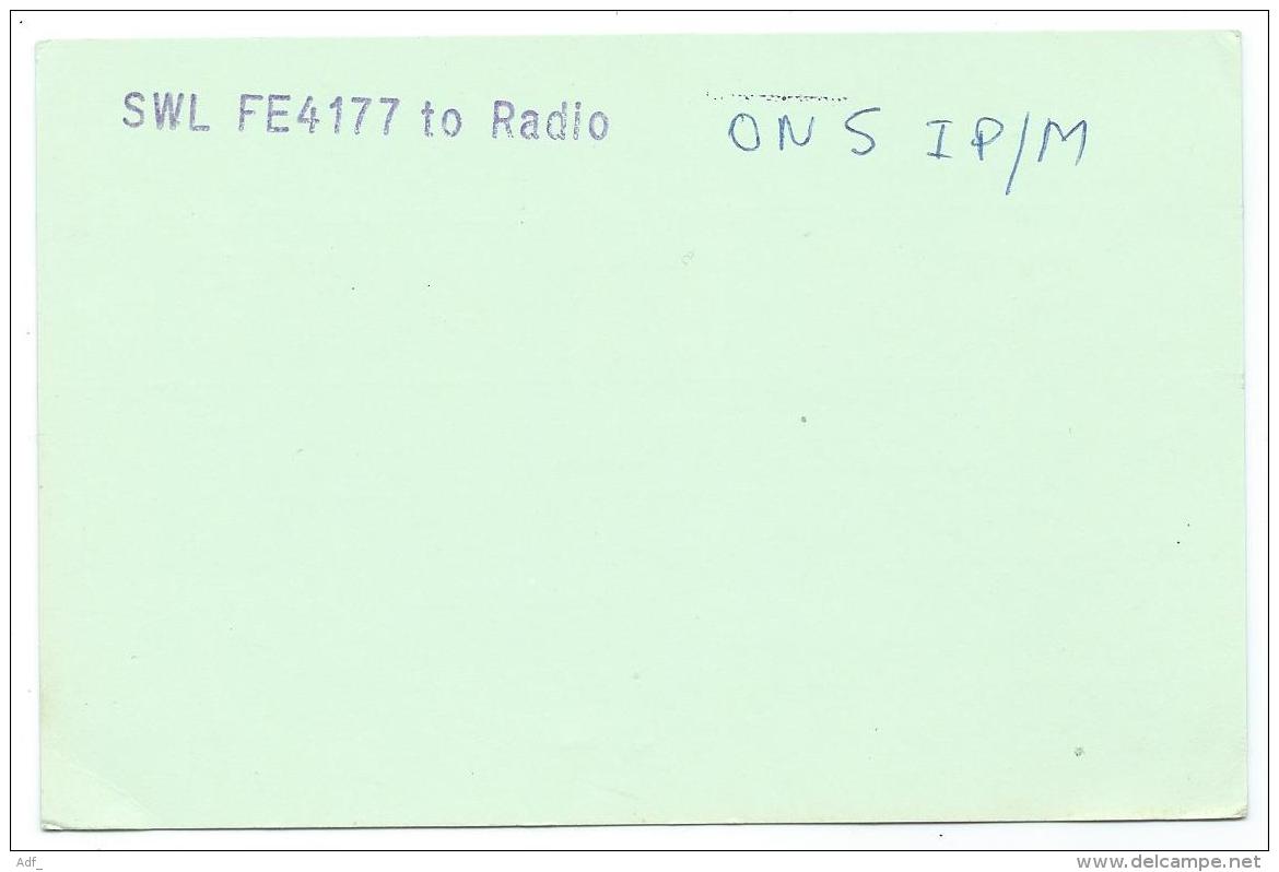 CARTE QSL FRANCE SWL FE 4177, RADIO AMATEUR, RAISMES, NORD 59 - Radio Amateur