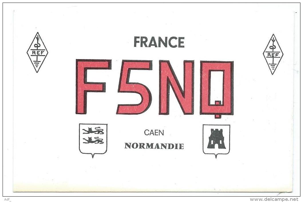 CARTE QSL FRANCE F5NQ, RADIO AMATEUR, CAEN, CALVADOS 14 - Radio Amateur