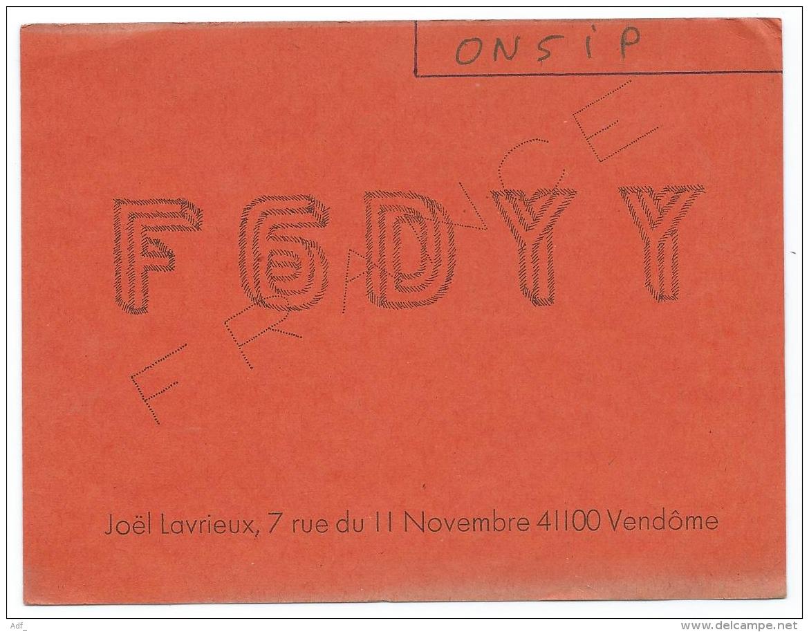 CARTE QSL FRANCE F6DYY, RADIO AMATEUR, VENDOME, LOIR ET CHER 41 - Radio Amateur