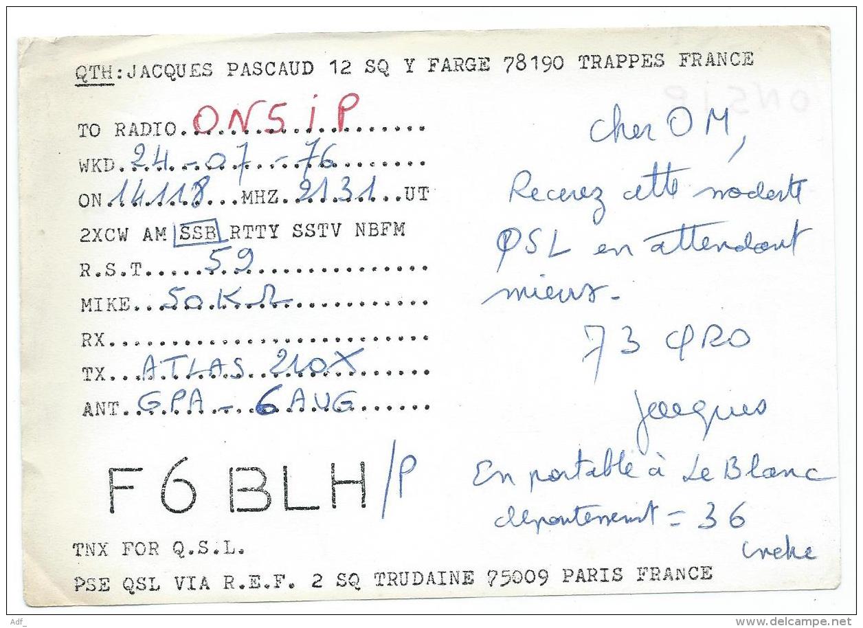 CARTE QSL FRANCE F6BLH, RADIO AMATEUR - Radio Amateur