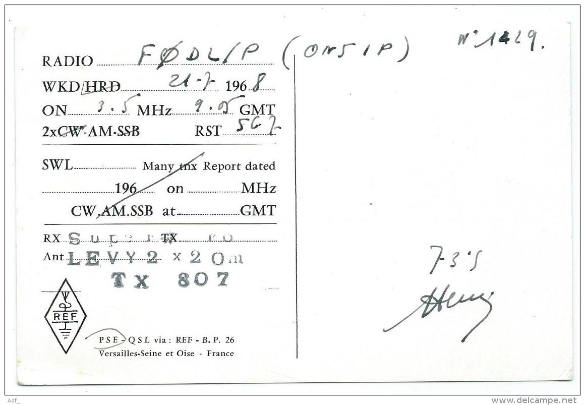 CARTE QSL FRANCE F3MJ, RADIO AMATEUR - Radio Amateur