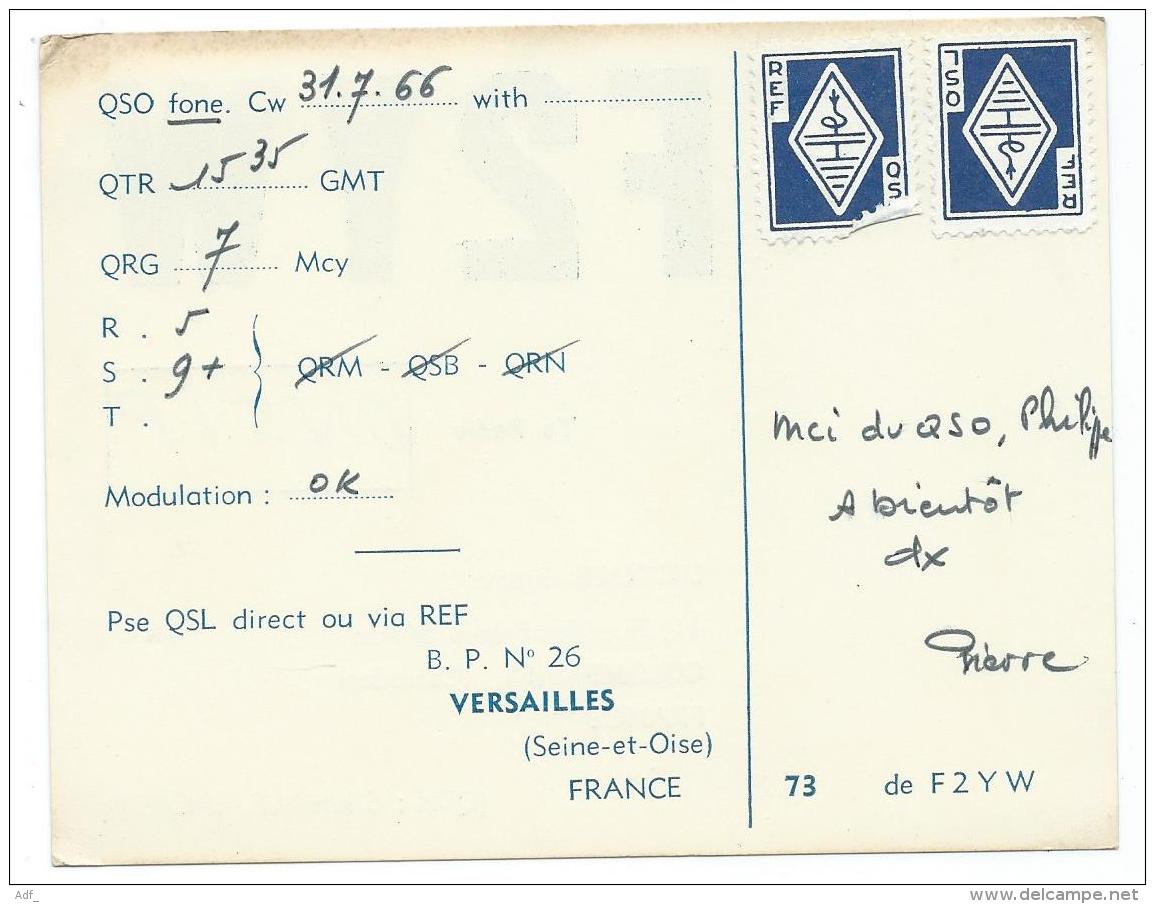 CARTE QSL FRANCE F2YW, RADIO AMATEUR, COLOMBELLES, CALVADOS 14 - Radio Amateur