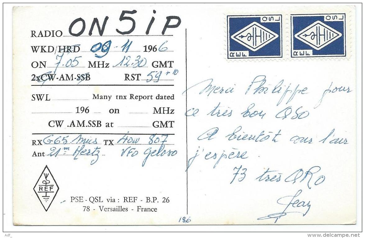 CARTE QSL FRANCE F5LF, RADIO AMATEUR, DOUAI, NORD 59 - Radio Amateur