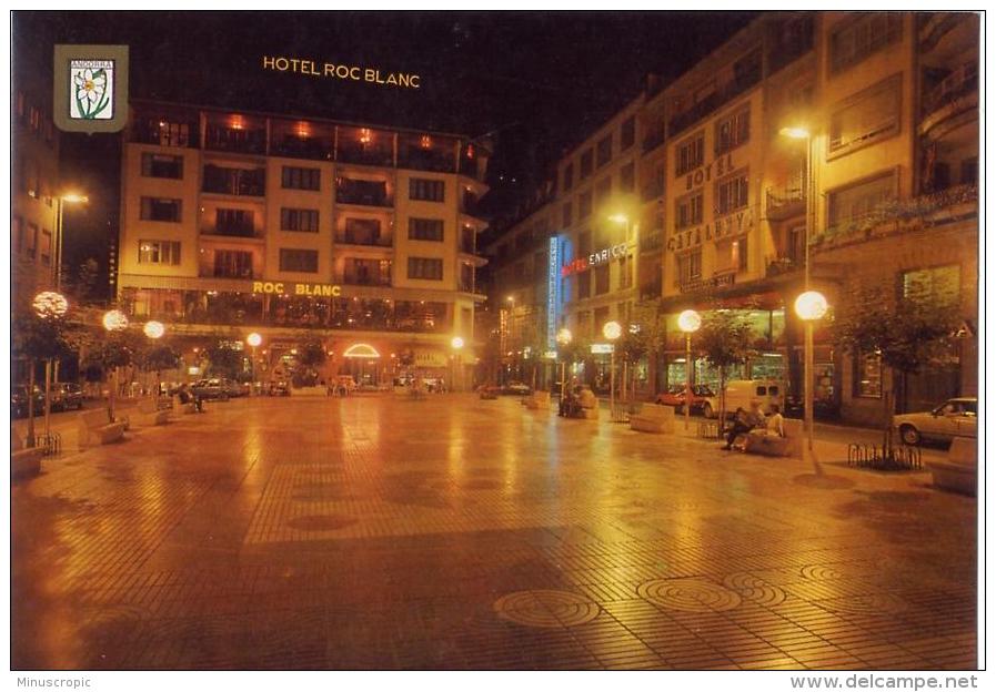 CPM Andorre - Valls D'Andorra - Les Escaldes - Placa Dels Coprinceps - Hotel Roc Blanc - Andorre