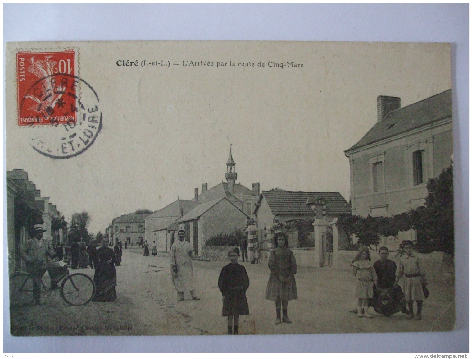 CHIN 0916 - CLERE - L'ARRIVEE PAR LA ROUTE DE CINQ MARS - Cléré-les-Pins